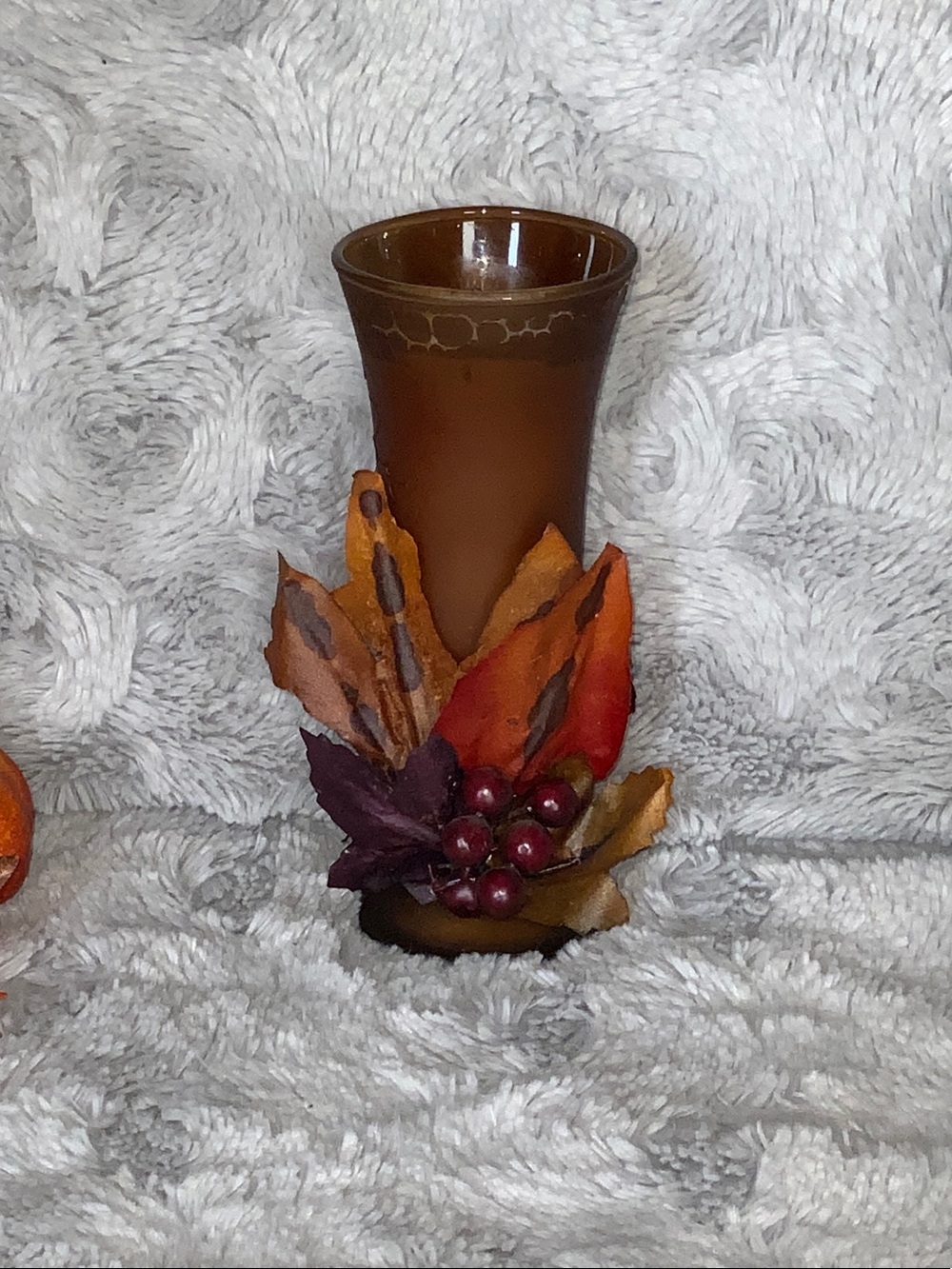 Clair de Lune   Autumn Leaf Vase with candle